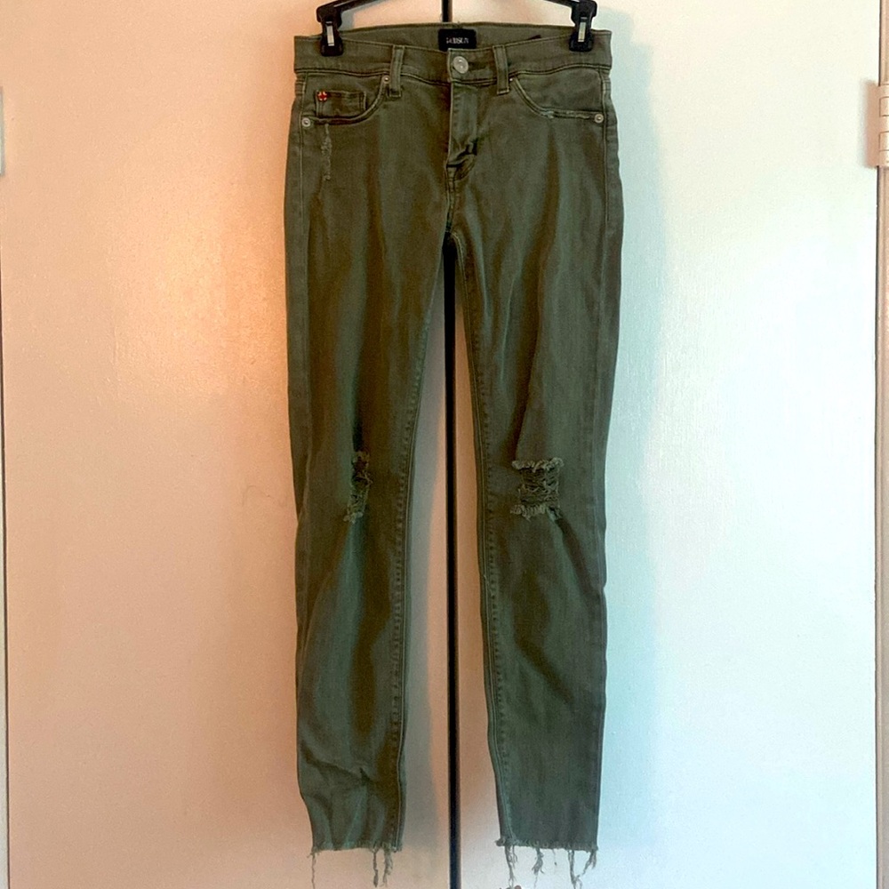 Hudson olive green/camo green jeans size 25